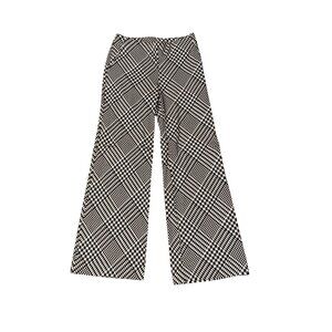 Chicos Women's Black & White Plaid Wide-Leg Pants Size 2R